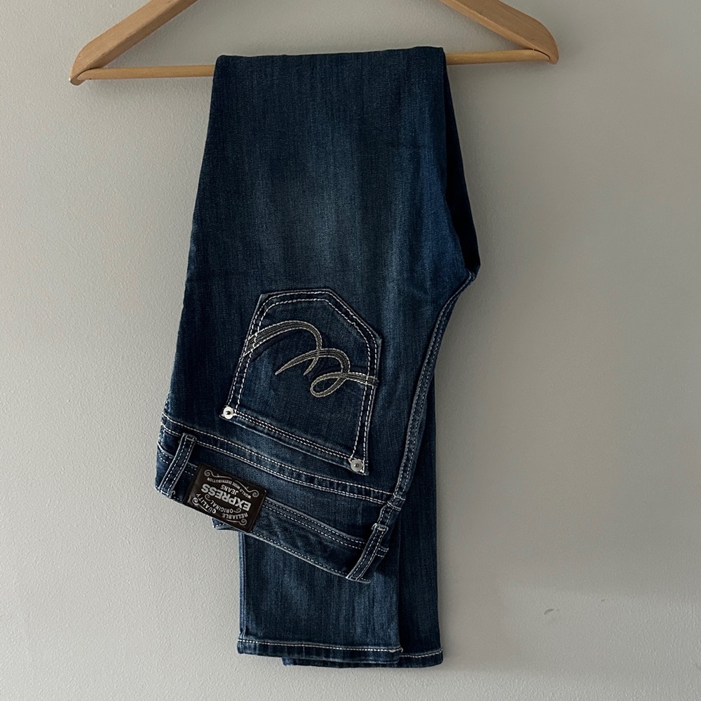 Express Dark Blue Skinny Jeans